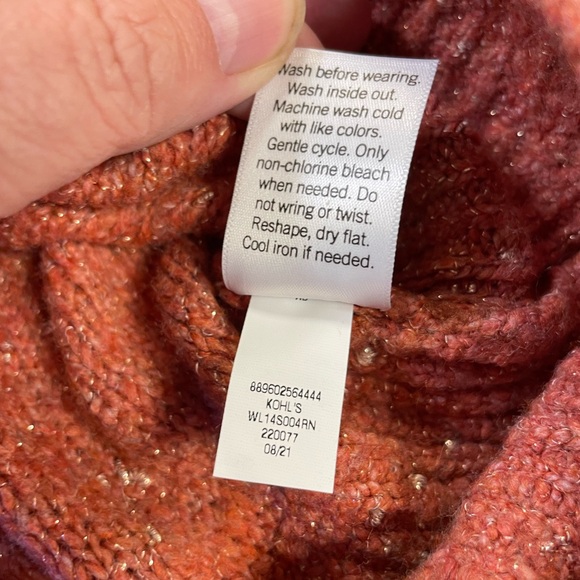 Lauren Conrad Apricot Sweater with Subtle Sparkling Threads throughout. XS - Picture 3 of 5